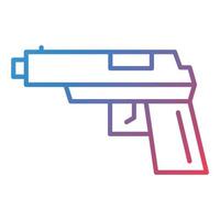 Gun Line Gradient Icon vector