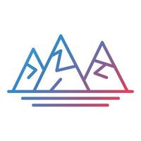 Wild Mountain Line Gradient Icon vector