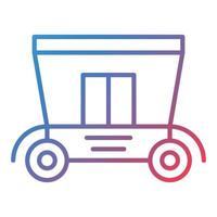 Carriage Line Gradient Icon vector