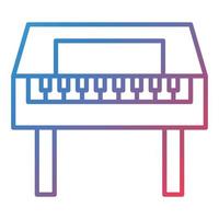 Wooden Piano Line Gradient Icon vector