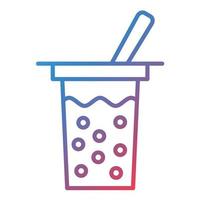 Boba Line Gradient Icon vector