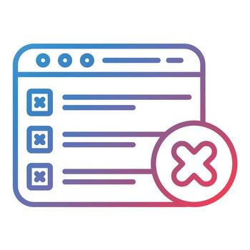 Seo Checklist Line Gradient Icon vector