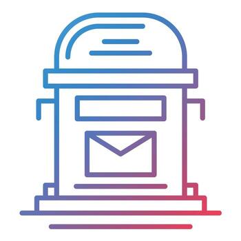 Mailbox Line Gradient Icon vector