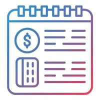 Online Payment Details Line Gradient Icon vector