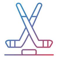 Ice Hockey Line Gradient Icon vector