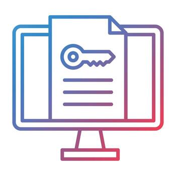 Keywords Line Gradient Icon vector