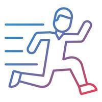 icono de gradiente de línea de atletismo vector