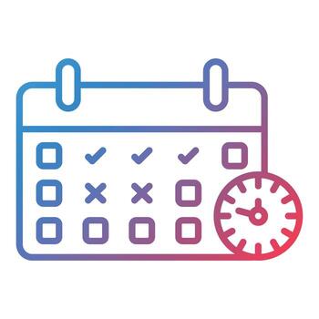 icono de gradiente de línea de programación vector