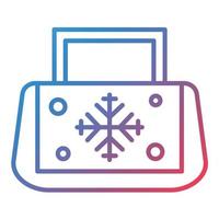 icono de gradiente de línea de bolsa de hielo vector