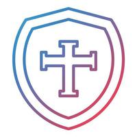 Crest Line Gradient Icon vector