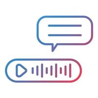 Voice Message Line Gradient Icon vector