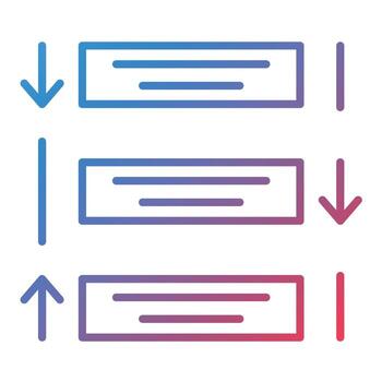 Rearrange Tasks Line Gradient Icon vector