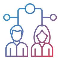 User Connection Line Gradient Icon vector