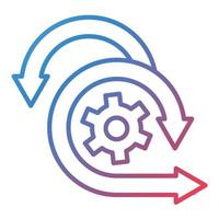 Scrum Line Gradient Icon vector