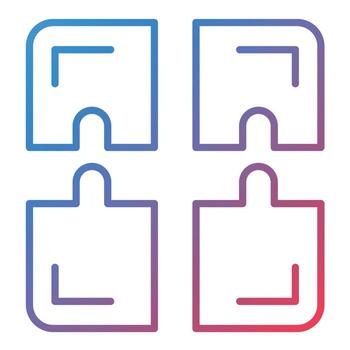 Puzzle Solution Line Gradient Icon vector