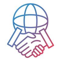 Global Partnership Line Gradient Icon vector