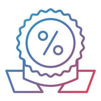 Discount Line Gradient Icon vector