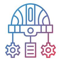 icono de gradiente de línea de proyecto de construcción vector