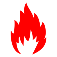 Hand drawn flame silhouette on Transparent Background png