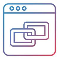 Hyperlink Line Gradient Icon vector