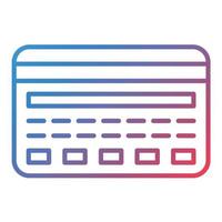 Credit Card Line Gradient Icon vector