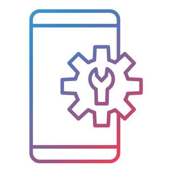 Mobile Configuration Line Gradient Icon vector