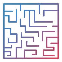 Maze Challenge Line Gradient Icon vector
