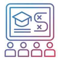Training Line Gradient Icon vector
