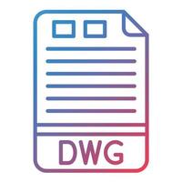 DWG Line Gradient Icon vector