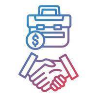 Business Deal Line Gradient Icon vector