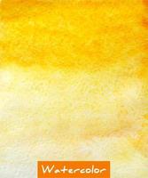 Yellow abstract watercolor hand draw background vector