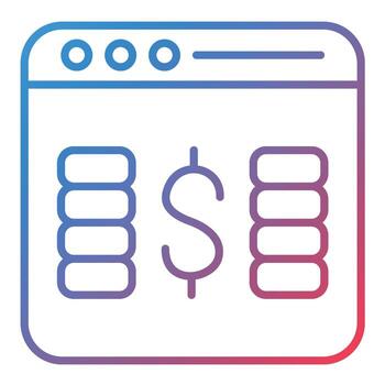 Monetization Line Gradient Icon vector