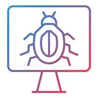 Computer Virus Line Gradient Icon vector
