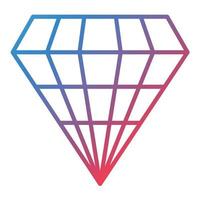Diamond Line Gradient Icon vector