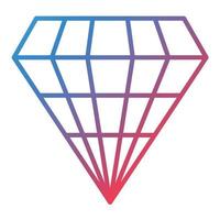 Diamond Line Gradient Icon vector