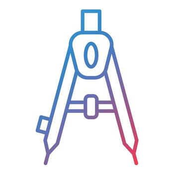 Compass Line Gradient Icon vector