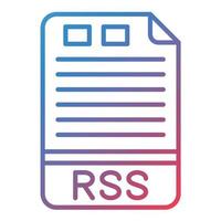 RSS Line Gradient Icon vector