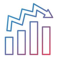 Stats Line Gradient Icon vector