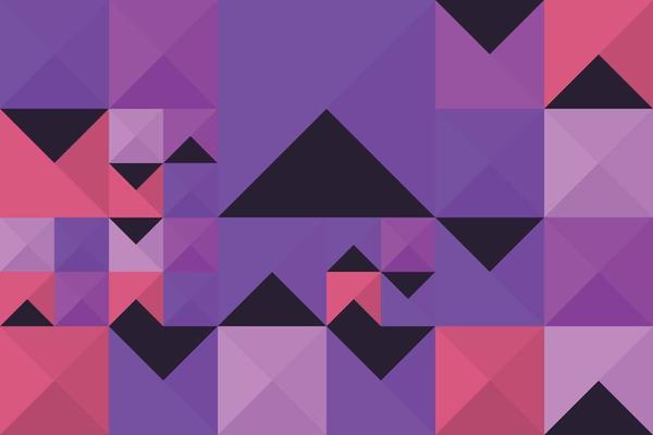 Violet rhombus geometric mosaic seamless pattern in abstract style