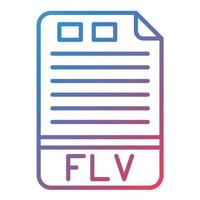 FLV Line Gradient Icon vector