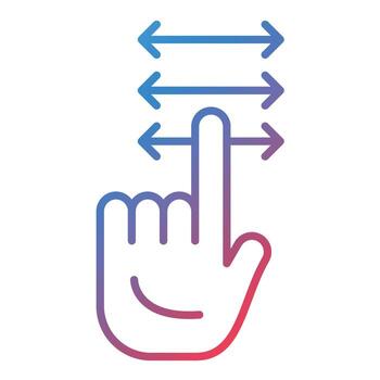 Scrolling Line Gradient Icon vector