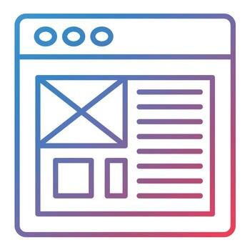 icono de degradado de línea de diseño vector