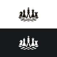 chess pieces on chessboard Chess icons Vector chess isolated on background