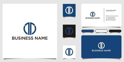 TO, OT, T, O abstract vector logo monogram and business card template