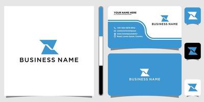 Letter Z monogram logo design with business card template. vector