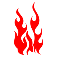 Hand drawn flame silhouette on Transparent Background png