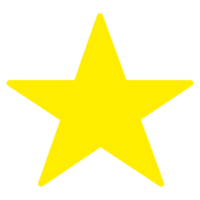 symbole de forme d'étoile sur fond transparent png