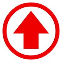 Directional Arrow Symbol on Transparent Background png