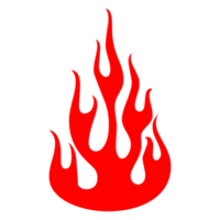 silhouette de flamme dessinée à la main sur fond transparent png