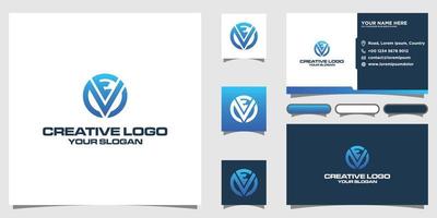 initial letter E and M logo, branding and business card logos, Flat Logo Design Template vector